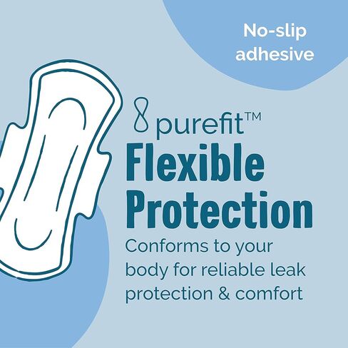 فوط صحية فائقة النحافة من الجيل السابع، عادية بالأجنحة، مجانية وشفافة، 18 قطعة in Kuwait