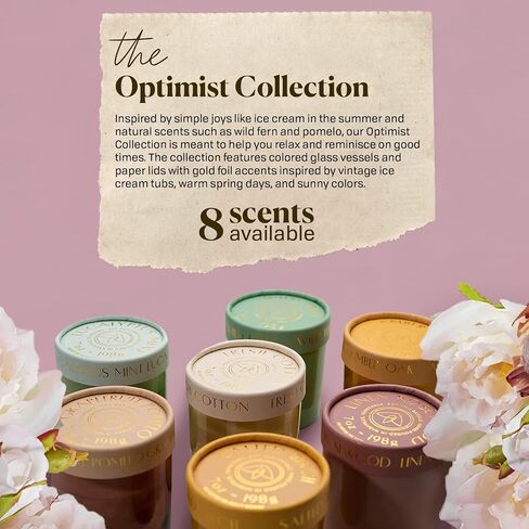 Paddywax Firefly Candle Co. Optimist Scented Candles with Soy Wax Blend and Reusable Glass Jar for Home Fragrance and Aromatherapy - 7 Ounce, Salted Birch in Saudi Arabia