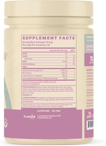 Podium Nutrition, Morning Collagen, Brooke Wells Signature Cinnamon Roll, 20 Servings, Collagen Protein, Gluten Free, Soy Free in Saudi Arabia