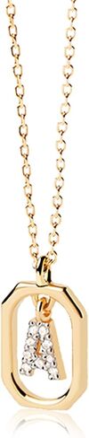 Initial Necklaces for Women, 14k Gold Plated Dainty Gold Letter Necklace Monogram Cute Letter Name Choker Necklaces Personalized Tiny Initial Pendant CZ Cubic Zirconia Necklace for Girls in Saudi Arabia