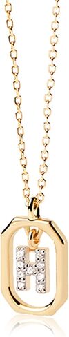 Initial Necklaces for Women, 14k Gold Plated Dainty Gold Letter Necklace Monogram Cute Letter Name Choker Necklaces Personalized Tiny Initial Pendant CZ Cubic Zirconia Necklace for Girls in Saudi Arabia