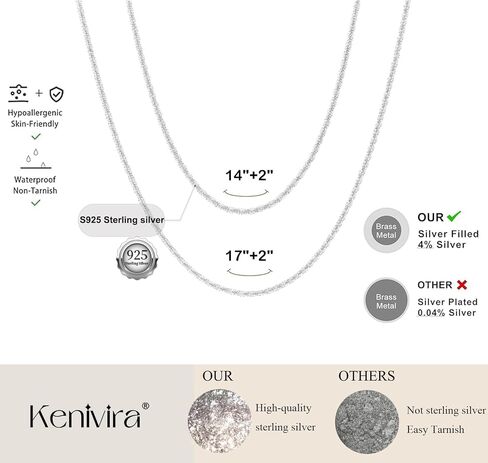 قلادة ذهبية/فضية للنساء، مجموعة قلادات سلسلة مطلية بالذهب متعددة الطبقات غير مشوهة، طبقات ذهبية مكدسة بسيطة يومية مقاومة للماء على شكل مشبك ورق مجوهرات in Kuwait