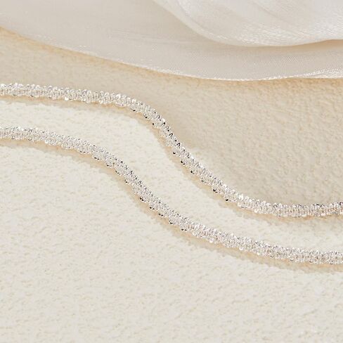 قلادة ذهبية/فضية للنساء، مجموعة قلادات سلسلة مطلية بالذهب متعددة الطبقات غير مشوهة، طبقات ذهبية مكدسة بسيطة يومية مقاومة للماء على شكل مشبك ورق مجوهرات in Kuwait