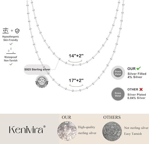 قلادة ذهبية/فضية للنساء، مجموعة قلادات سلسلة مطلية بالذهب متعددة الطبقات غير مشوهة، طبقات ذهبية مكدسة بسيطة يومية مقاومة للماء على شكل مشبك ورق مجوهرات in Kuwait