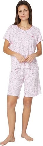 Karen Neuburger Women's Blissful Two-Piece Short Sleeve Bermuda Set in Saudi Arabia