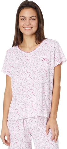 Karen Neuburger Women's Blissful Two-Piece Short Sleeve Bermuda Set in Saudi Arabia