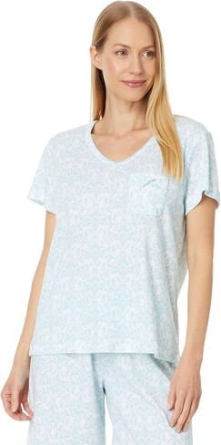 Karen Neuburger Women's Blissful Two-Piece Short Sleeve Bermuda Set in Saudi Arabia