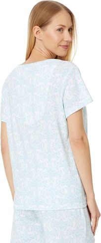 Karen Neuburger Women's Blissful Two-Piece Short Sleeve Bermuda Set in Saudi Arabia