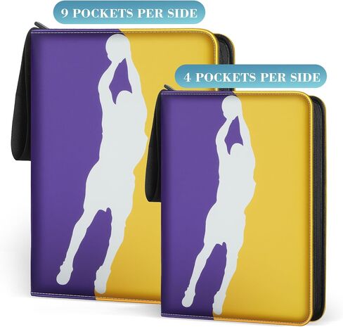 Football Card Binder 400 Pockets, Trading Card Binder Compatible with Rugby Card, Sports Cards Binder with 50 Removable Pages, Cards Holder for Collector for Standard Size Cards in Saudi Arabia