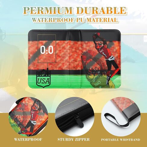 Football Card Binder 400 Pockets, Trading Card Binder Compatible with Rugby Card, Sports Cards Binder with 50 Removable Pages, Cards Holder for Collector for Standard Size Cards in Saudi Arabia