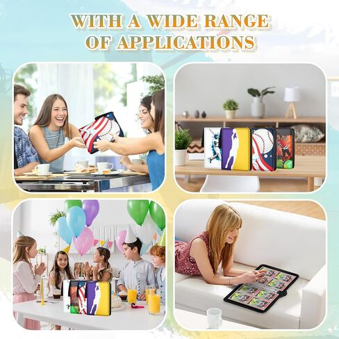 Football Card Binder 400 Pockets, Trading Card Binder Compatible with Rugby Card, Sports Cards Binder with 50 Removable Pages, Cards Holder for Collector for Standard Size Cards in Saudi Arabia