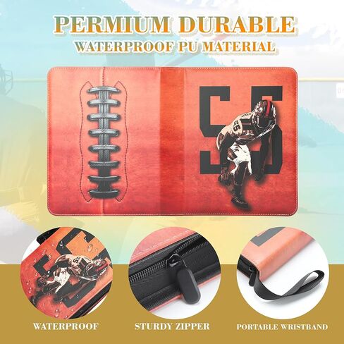 Football Card Binder 400 Pockets, Trading Card Binder Compatible with Rugby Card, Sports Cards Binder with 50 Removable Pages, Cards Holder for Collector for Standard Size Cards in Kuwait