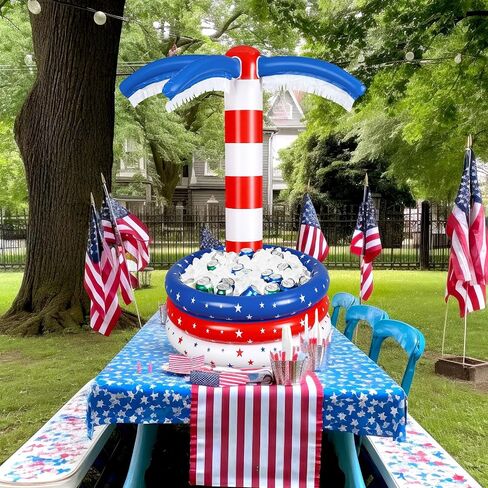60'' Inflatable Tree Coolers Jumbo Inflatable Ice Food Container Drink Cooler for Beverage Pool Outdoor Serving Bar Holiday Party Decorations in Kuwait