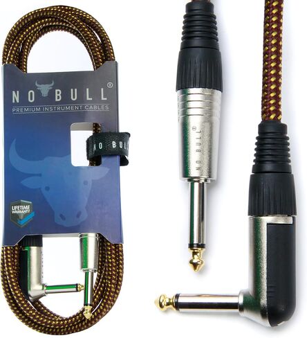 Pro Grade Right Angle Electric Guitar Cable 10 ft / 3m - Universally Compatible Instrument Cable/Guitar Cord 10 ft/Amp Cord for Electric Guitar - Guitar Amp Cord for Electric Guitar in Saudi Arabia