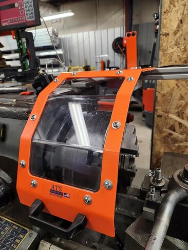 ATS CC816-INT Interlocked Lathe Chuck Guard, Shield Fits 8-16" Chucks, | OSHA compliant guard with safety switch. Heavy 11-gauge steel frame with lexan shield and aluminum rail. Made in USA. in Saudi Arabia