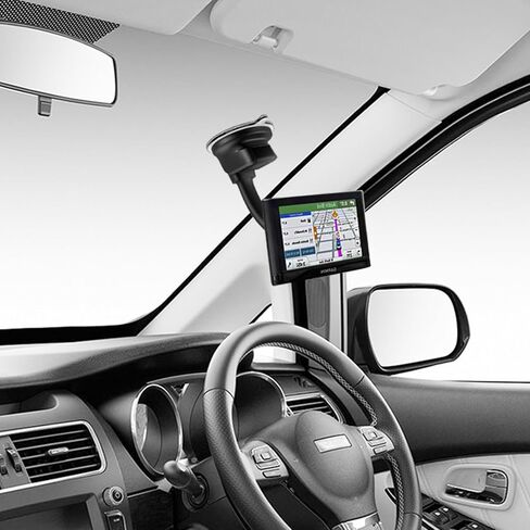 حامل GPS للوحة قيادة السيارة، حامل GPS على الزجاج الأمامي [ذراع معقوفة مرنة] حامل سيارة GPS لـ Garmin Nuvi Dezl Drive Drivesmart Zumo Driveassist DriveLuxe StreetPilot RV in Kuwait