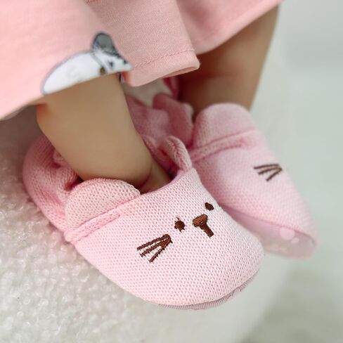 أحذية BABESIDE Baby Doll للدمى مقاس 20-24 بوصة، أحذية دمية الأطفال حديثي الولادة مع أنماط مخالب لطيفة تناسب فتيات الدمى الصغيرة الواقعية، أحذية دمية الأطفال الوردية فقط in Saudi Arabia