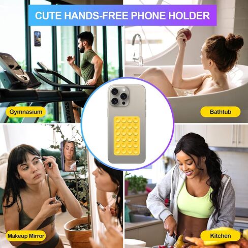 2PCS Silicon Suction Cup Phone Case Mount, Hands-Free Sticky Phone Mount Accessory, Creative Sticky Grippy Suction Phone for Self Taken Photos&Videos（Tiktok, YouTube, Facebook, Twitter） in Saudi Arabia