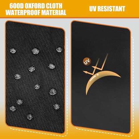 غطاء قارب T Top، 22'-24' مقاوم للماء 600D بوليستر مقاوم للتمزق شديد التحمل لقارب وحدة التحكم المركزية مع سقف T علوي بعرض شعاع طويل يصل إلى 116 بوصة، أسود in Kuwait