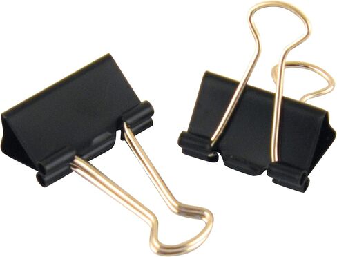 مشابك ربط متوسطة الحجم من ذا كلاسيكس (36)، عرض 2.54 سم، عدد 36، أسود/فضي (TPG-37806) in Kuwait