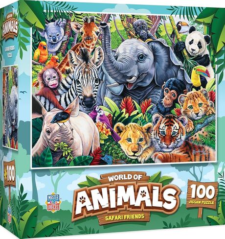 MasterPieces 100 Piece Family Jigsaw Puzzle for Kids - Reptile Friends - 14" x 19" in Saudi Arabia