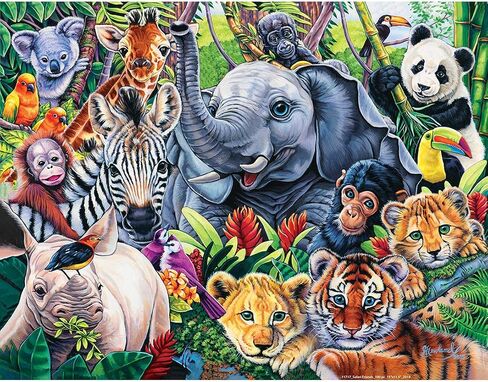 MasterPieces 100 Piece Family Jigsaw Puzzle for Kids - Reptile Friends - 14" x 19" in Saudi Arabia