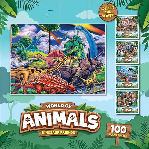 MasterPieces 100 Piece Family Jigsaw Puzzle for Kids - Reptile Friends - 14" x 19" in Saudi Arabia
