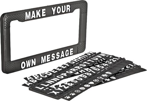 Bell Automotive 22-1-46452-9 Universal Make your Message Personalized License Plate Frame, Black in Saudi Arabia