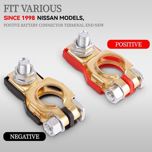 1 Pair 12V 24V Automotive Car Battery Terminal Connector Top Post Battery Terminal Wire Cable Clamp Clips Terminal Connectors Quick Release Car Accessories in Kuwait