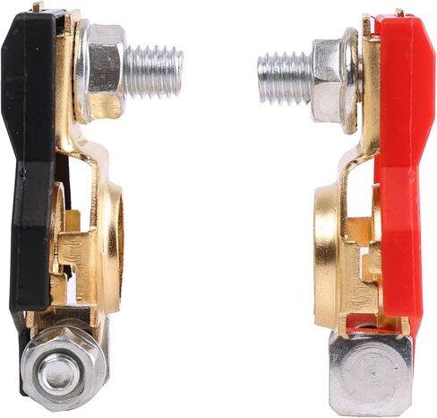 1 Pair 12V 24V Automotive Car Battery Terminal Connector Top Post Battery Terminal Wire Cable Clamp Clips Terminal Connectors Quick Release Car Accessories in Kuwait