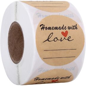 2'' Thank You for Supporting My Small Business Stickers, Kraft Thank You Labels for Bakeries, Crafters & Small Business Owners, 500 Labels Per Roll