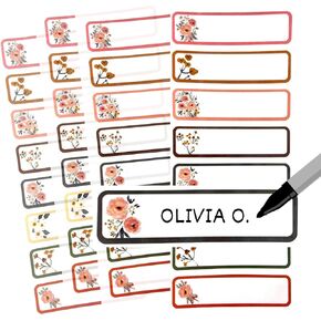 90's Cool Kid Waterproof Labels (32) - Write-On Name Labels for School Supplies, Summer Camp, Daycare, Water Bottles, Lunch Box Essentials