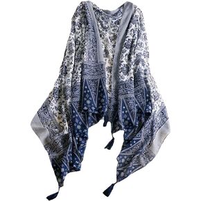 MEILING® Women's Lightweight Scarves Print Wraps Sarongs Cover Up Cotton Tassel Fringe Scarf Shawl