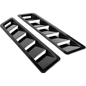 Car Hood Vent louvers Cold Air Flow Intake, Air Vent Cover, Bonnet Cooling Trim Black Air Intake Panel Cover Car Exterior Trim for Auto Repair Shop Hood Panel Trim