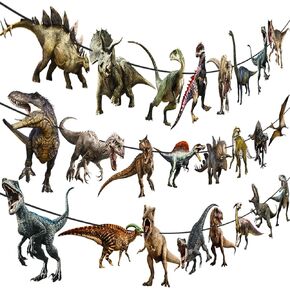 Dinosaur Party Banner Dinosaur Birthday Party Decorations 3Pcs Dinosaur World Party Cutout Banners T-Rex Hanging Decoration for Dino Theme Baby Shower Supplies