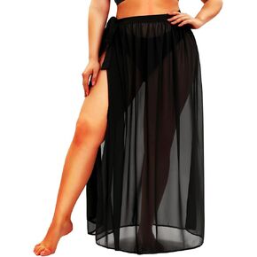 Pinup Fashion Plus Size Sarong Swimsuit Cover Ups Bikini Beach Cover-Ups Wrap Skirt Sheer Chiffon Beach Coverups