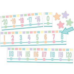 Teacher Created Resources Pastel Pop Number Line (-20 to +120) Bulletin Board (TCR8446)