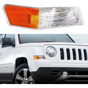 Front Turn Signal Light Cover Side Marker Corner Lamp Lights Blinker Cover Lens Fit for Jeep Patriot 2007 2008 2009 2010 2011 2013 2014 2015 2016 2017 Right Passenger Side 68004180AC CH2527102