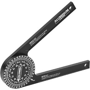 منقلة منشار ميتري مقاس 7 بوصات من الألومنيوم لقياس الزوايا مع موازين عالية الدقة من الداخل والخارج، منقلة زاوية ميتري مناسبة للنجارين/أعمال التجديد/المعادن/جميع أعمال البناء in Kuwait