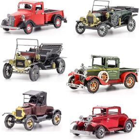 Fascinations Metal Earth 3D Metal Model Kits Ford Set of 6-1908 Model T Dark Green - 1910 Model T - 1931 Model A - 1932 Coupe - 1937 Pickup - 1925 Model T Runabout in Kuwait