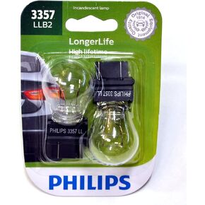 Philips Automotive Products 3357 LongerLife Miniature Bulb, 2 Pack