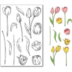 Silhouette Flowers Clear Stamps for Card Making or Journaling Silhouette Dandelion Daisy Lavender Silicone Stamps for Scrapbooking Photo Album and Other Paper Crafts Decoration in Kuwait