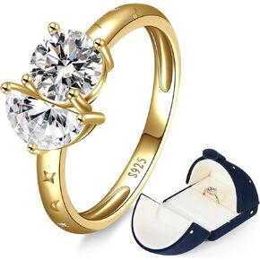 Celestial Sun and Moon Ring Moonstone Ring for Women 925 Sterling Silver Sun and Moon Ring Celestial Bodies Enthusiast Engagement Ring Double Stone Ring Proposal Gift for her Size 5-9