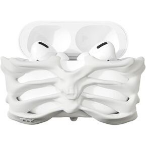 3D Airpods Pro Case 2nd Generation, Skull 3D Printed Headphone Cases with Lanyard Skeleton Bones for Airpods Pro 2nd/1st Case Gothic (Yellow)