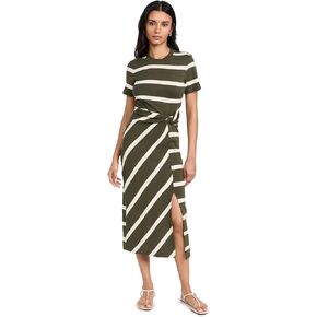 Tanya Taylor Women's Short Sleeve Striped Cody Dress