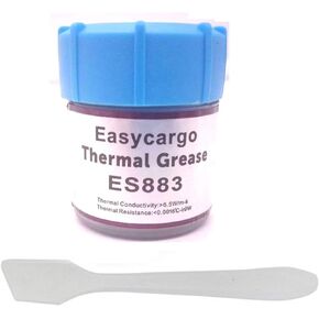 Easycargo 20gr 6.5 W/m-k Thermal Compound Paste, Nano-Compound Based High Performance Grease, Cooling Heatsink Paste, Thermal Compound CPU for All Coolers, Thermal Interface Material