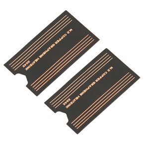 2Pcs 2242 SSD Thermal Pad 0.15mm Brass Graphene Fast Conduction M.2 2242 SSD Heatsink for Laptop Gaming