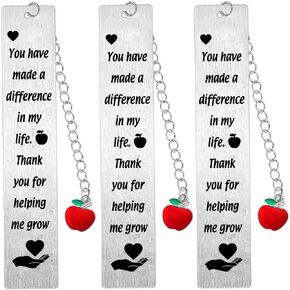 3 PC Teacher Bookmark Gifts Appreciation Gifts for Teacher Thank You Gifts Thank You Teacher Gifts Bookmark for Teacher Birthday Retirement Teachers Day Gifts from Teacher