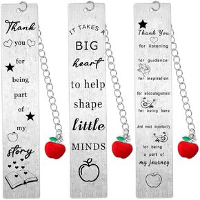 3 PC Teacher Bookmark Gifts Appreciation Gifts for Teacher Thank You Gifts Thank You Teacher Gifts Bookmark for Teacher Birthday Retirement Teachers Day Gifts from Teacher in Kuwait