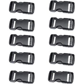 plastic buckle clips, quick side release plastic buckle Be suitable foradjustable safety buckle carabiner black plastic clips (25mm /0.98 in)…